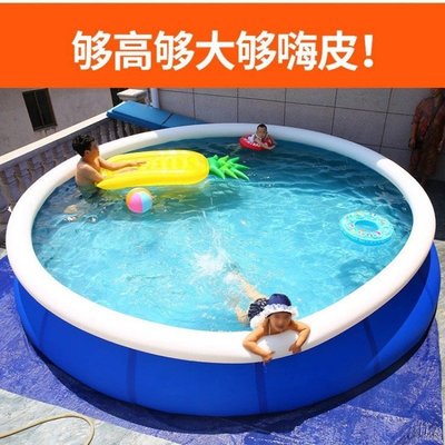【熱賣精選】 充氣游泳池圓形游泳池成人洗澡池兒童游泳戲水池家用泳池