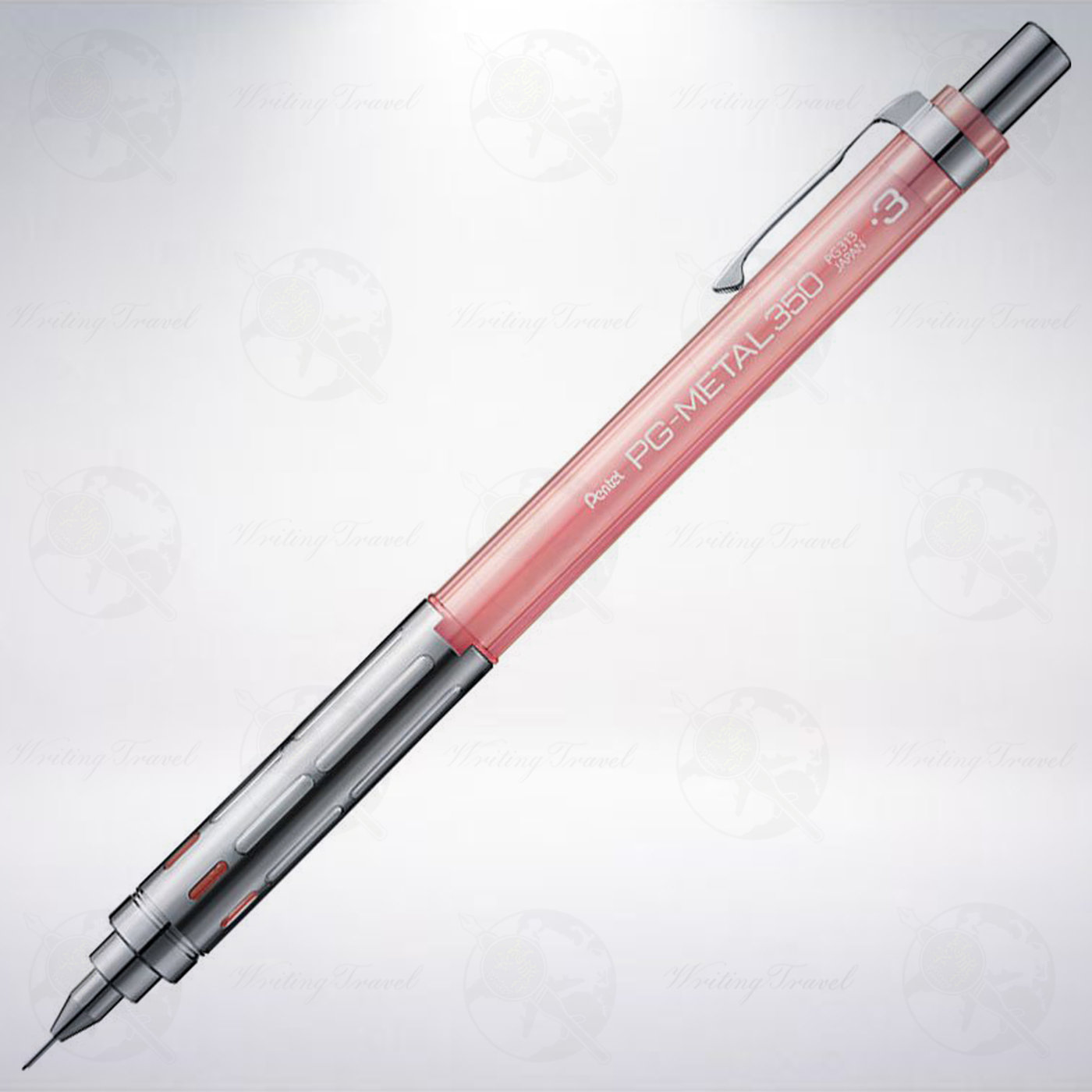 日本Pentel PG-METAL 350 0.3mm 製圖自動鉛筆: 透明粉| Yahoo奇摩拍賣