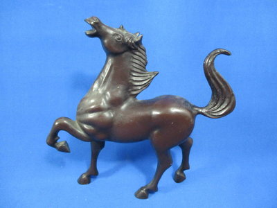 九怪 日本 銅雕 馬 長17公分