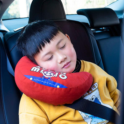 兒童安全帶護肩套睡覺枕車載枕頭保險保護套抱枕裝飾車載車用神器-Princess可可