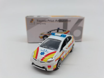 【熱賣精選】汽車模型 車模 收藏模型TINY微影1/64 Prius豐田普銳斯救護車香港急救車模型擺件