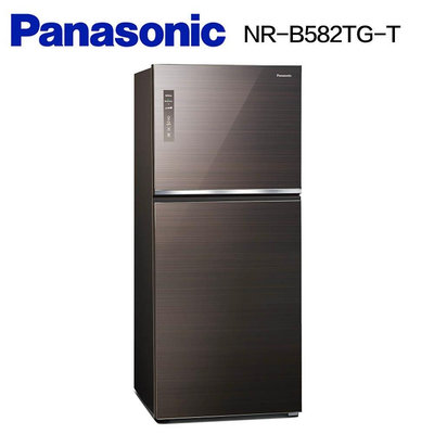 Panasonic 國際牌- ECONAVI雙門580L冰箱 NR-B582TG-T 曜石棕