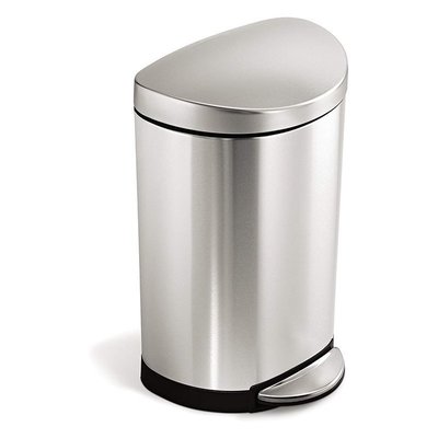 美國simplehuman半圓形腳踏式靜音垃圾桶 防指紋不銹鋼浴室垃圾桶