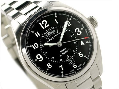 HAMILTON 漢米爾頓 手錶 機械錶 42mm 卡其陸戰雙曆 H70505133