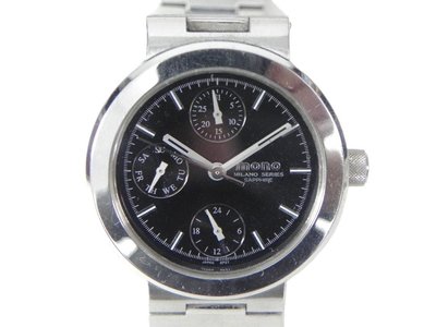 三眼錶 [MONO-9293] 三眼圓型錶 軍錶/時尚錶/石英錶-- [黑面]