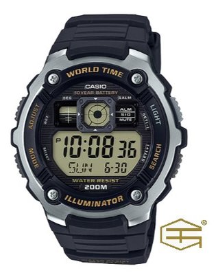 【天龜】CASIO  深海潛將數位電子膠帶錶   AE-2000W-9A