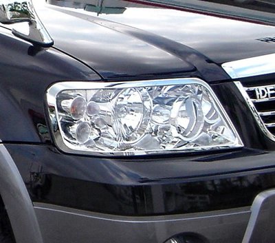 圓夢工廠 Ford 福特 Escape 2004~2007 改裝 鍍鉻銀 車燈框飾貼 前燈框 頭燈框