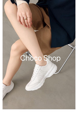 CHOCO SHOP 小牛皮 超輕橡膠底 小白鞋 特價 240300124