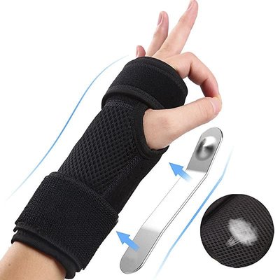 運動護腕鋼板護手掌手托纏繞固定透氣防護可調節拆卸支撐護手腕帶