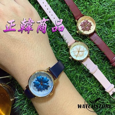 C&F 【JULIUS】韓國品牌 立體雕花真皮腕表 手錶 女錶 JA-1000