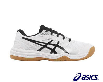 【asics亞瑟士】Upcourt 5 GS 羽球 排球鞋 室內 /白黑 1074A039-102 A136