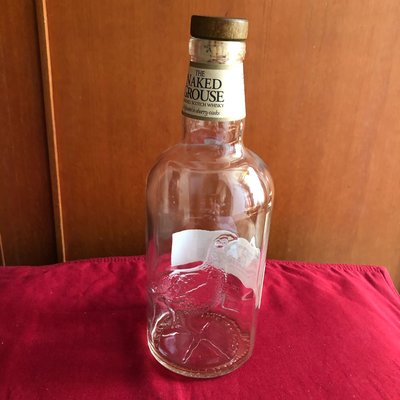 裸雀蘇格蘭威士忌空酒瓶/多用途玻璃空瓶/空洋酒瓶/裝飾/容器/花瓶/收藏（700ml)~THE NAKED GROUSE