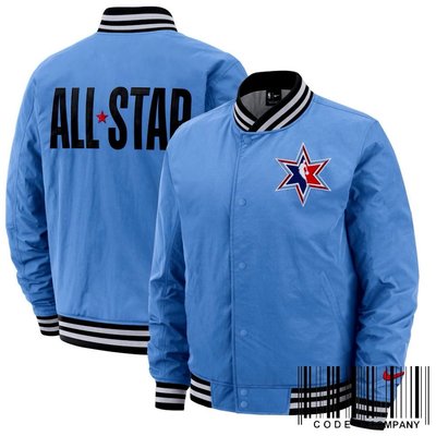 =CodE= NIKE NBA ALL-STAR VARSITY JACKET 棒球外套(香檳藍) CI5445-448