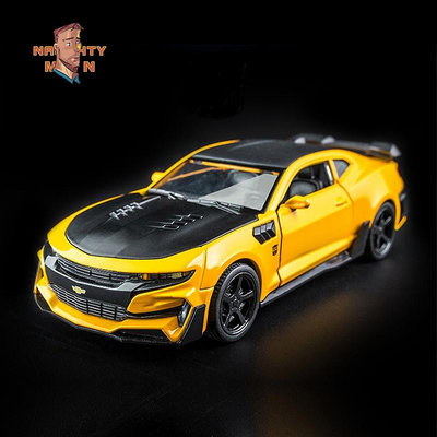 跑車擺件 正品NAU-MAN 1:32大黃蜂雪佛蘭合金汽車模型燈光音效回力交通玩具車變形金剛原版生日禮物