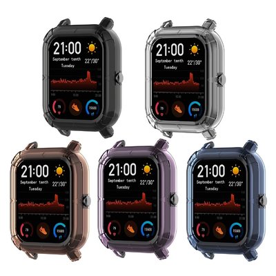 適用於華米Amazfit GTS透明保護套 TPU防摔防刮保護套 軟殼 Amazfit GTS運動手錶半包透明保護殼