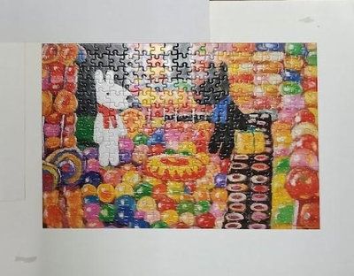 ◎『佳源生活藝術』→雷諾瓦300片拼圖-繽紛糖果屋-拚好的拚圖◎特價出售，也可選框裱