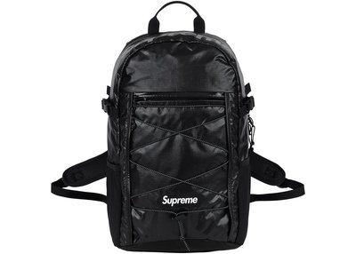 全新正品 2017 秋冬 FW Supreme backpack 43代 43TH 3M反光 後背包 黑