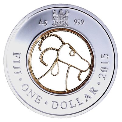 [現貨]斐濟 紀念幣 2014 銀絲銀幣系列之五-羊年銀絲紀念銀幣 原廠原盒