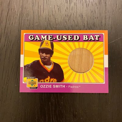 美國職棒MLB 2001 UD Decade Game Bat Ozzie Smith 棒球卡 球卡