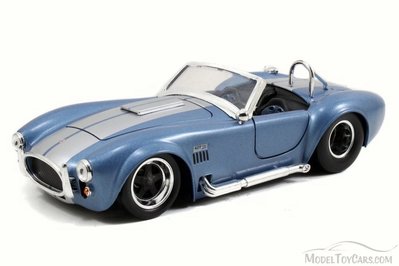 (I LOVE 樂多) 日本進口 1965 SHELBY COBRA 427 S/C 1：24 合金模型車 (粉藍色款)