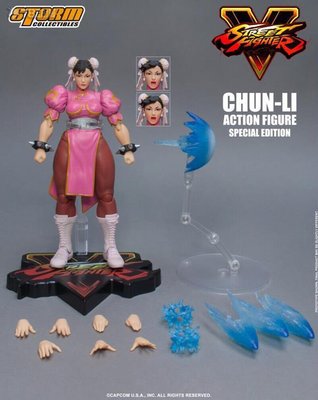 全新 Storm Toys 1/12 快打旋風 Street Fighter 春麗 Chun li 粉紅色 Pink