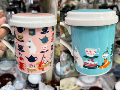 日本製嚕嚕米moomin 附蓋馬克杯內附濾網