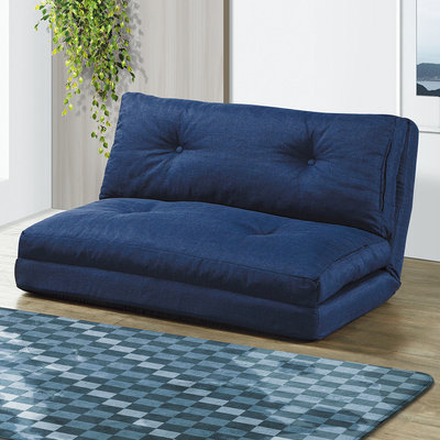 【在地人傢俱】22 利利購N-山姆深藍色布面2人/二人/雙人沙發床/沙發椅/和室椅 YS348-1