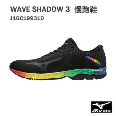 【六折】【MIZUNO 美津濃】WAVE SHADOW 3 慢跑鞋 大阪馬紀念款/ 黑彩J1GC199310 M937