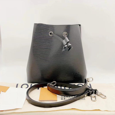 月憶精品 LV NeoNeo 手袋 黑色 水波紋 水桶包 手提包 M54366