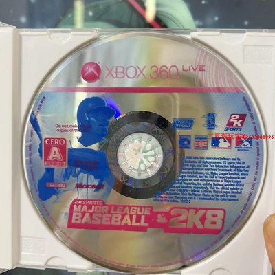 原裝XBOX360游戲光盤光碟 棒球2K8 亞洲機玩 英文『三夏潮玩客』