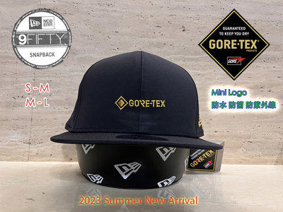 New Era x Gore-tex mini logo gold 9fifty 黑底迷你防水防箘防紫外線機能後扣帽新款