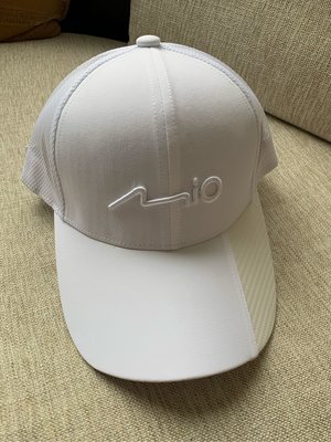MIO 行車紀錄器品牌 白色 透氣棒球帽 戶外防曬 寬度可調節 防曬棒球帽 透氣帽子 遮陽帽