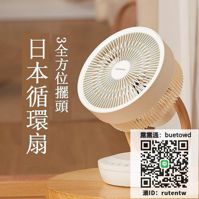 風扇日本amadana空氣循環扇家用桌面電風扇小型臺式搖頭渦輪靜音臺扇