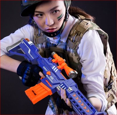 Lmpreza生存遊戲-軟彈玩具槍BLAST 熱賣兒童電動連發M4A1軟彈槍加特林EVA吸盤海綿彈玩具槍