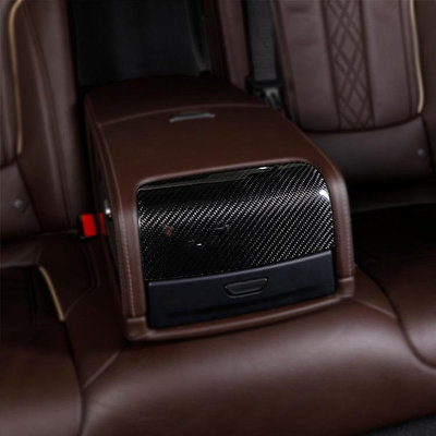 汽車配件 汽車尾翼 適用于寶馬5系G30 G38碳纖維內飾 右駕干碳后排座椅中置扶手面板