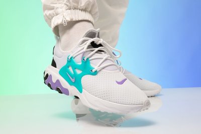 現貨 iShoes正品 Nike React Presto 男鞋 白 藍 紫 襪套 休閒鞋 魚骨鞋 AV2605-101