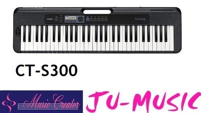 造韻樂器音響- JU-MUSIC - CASIO CT-S300 61鍵 便攜式電子琴 400種音色 公司貨免運費