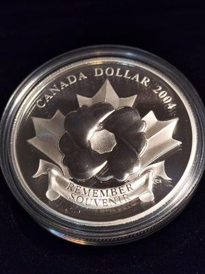 2004 加拿大 Proof Silver Dollar: The Poppy 紀念銀幣