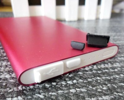 防塵塞-USB+Micro 充電孔 行動電源 三星 HTC 【A00387】