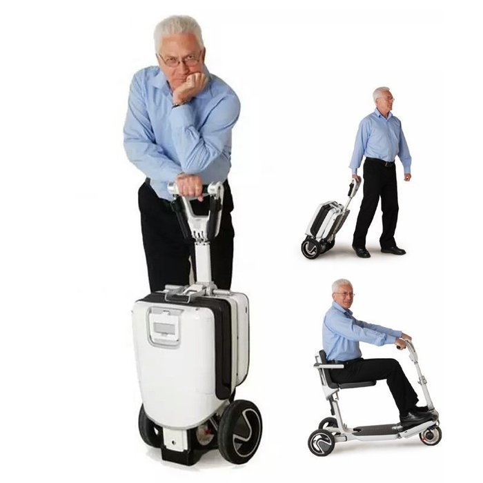 電動摺疊車滑板車充電車可折疊老年老人電動三輪代步車行李箱輪椅 免運 Yahoo奇摩拍賣