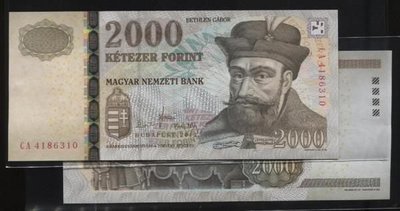 HUNGARY（匈牙利紙幣）,P198,2000-FORINT,2013,品相全新UNC