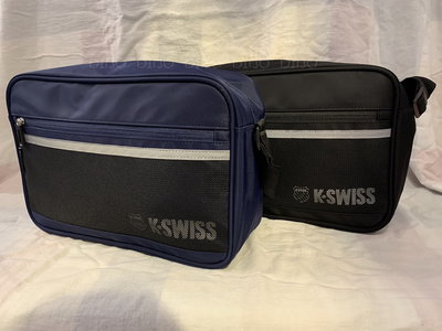DIBO-KSWISS 運動休閒 書包型 側背包 斜背包 防潑水 輕量帆布 內拉鍊層 黑色 深藍色