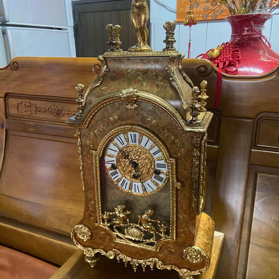 阿公的舊情人 早期 德國品牌 Franz  Hermle 義大利製 稀有 機械座鐘 功能完整  外觀也完整  絕無僅有 時鐘 銅件