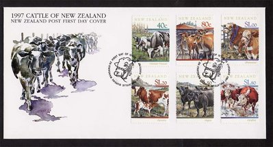 【雲品八】紐西蘭New Zealand 1997 Cattle FDC 庫號#DX02 4653