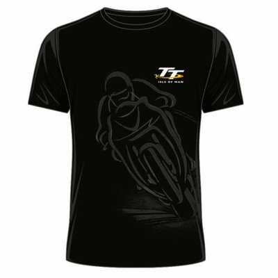2022新款曼島TT賽車服短袖 Races 陰影黑色 T 恤男女夏季越野機車服機車運動服-精選汽配