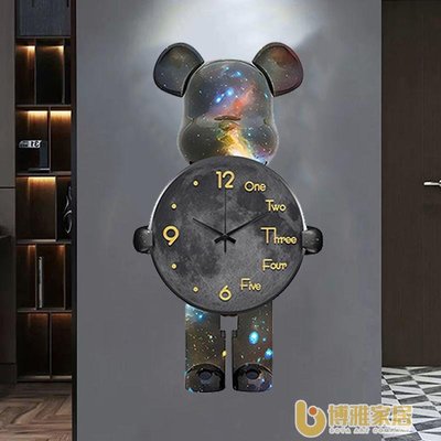 暴力熊 房間佈置 裝飾 時鐘 電子鐘 掛鐘 時鐘掛鐘 靜音時鐘 電子時鐘 壁掛時鐘 造型時鐘 北歐風-博雅家居