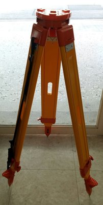 【宏盛測量儀器】光波/經緯儀/全站儀 配件 木質腳架 木腳 副廠 (黃+橘)