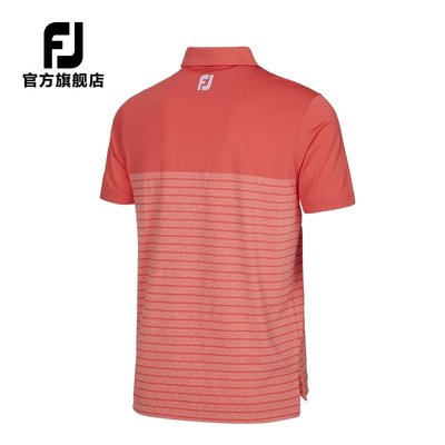 熱銷 FootJoy高爾夫服裝男士春夏新款男裝FJ短袖條紋POLO衫golf衣服T恤 可開發票