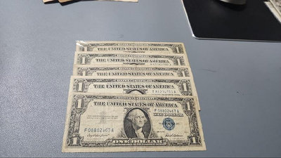 【二手】 美國 1957年1美元  銀幣券 原票 隨機發貨29 紀念幣 錢幣 紙幣【經典錢幣】