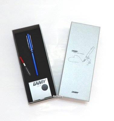 送禮自用兩相宜: 德國 LAMY 雅痞墨水禮盒組，AL-STAR 恆星鋼筆加 30ml 墨水。有三款筆桿可選。